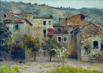  cityscape Art - dans les environs de bordiguera dans le nord de l’Italie 1890 Isaac Levitan scènes de ville de paysage urbain